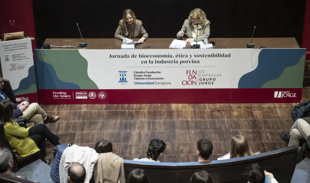 Celebramos la I Jornada de bioeconomía, ética y sostenibilidad en la industria porcina en la Universidad de Zaragoza Celebramos la I Jornada de bioeconomía, ética y sostenibilidad en la industria porcina en la Universidad de Zaragoza