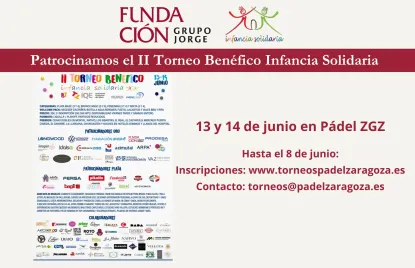 Abiertas las inscripciones para el II torneo benéfico Infancia Solidaria